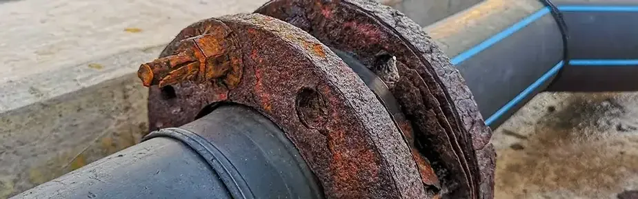 External corrosion on pipework identified during an integrity survey